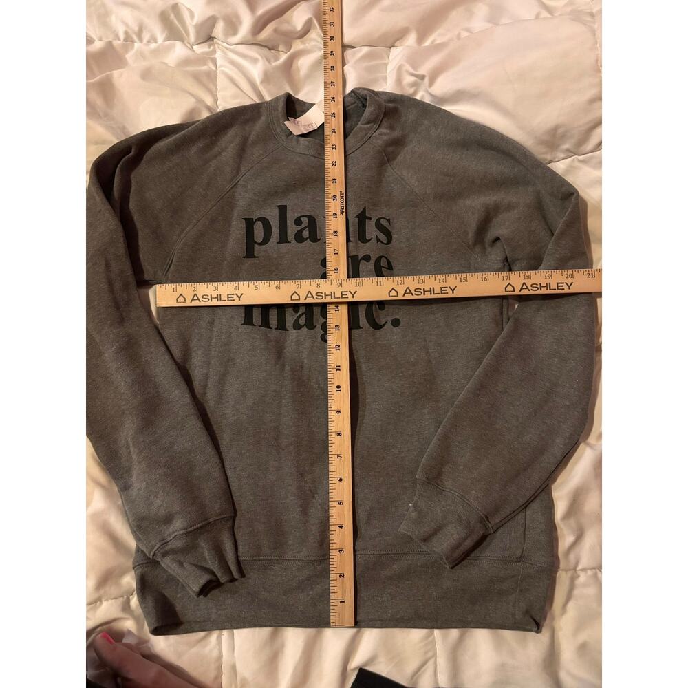 NWT Plants Are Magic small grey sweatshirt - Picture 2 of 4